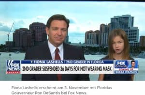 Der Gouverneur von Floria DeSantis mit Fiona bei FoxNews
