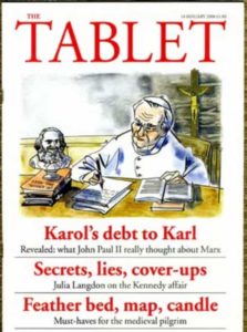 Wojtyla schreibt an seiner Sozialethik nach dem Konzept von Karl Marx