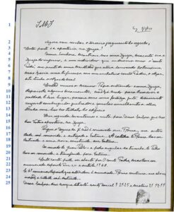 Faksimile der korrigierten Fassung des möglichen dritten Geheimnisses von Fatima