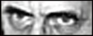 Nahaufnahme der Augen von Montini alias 'Paul VI.'