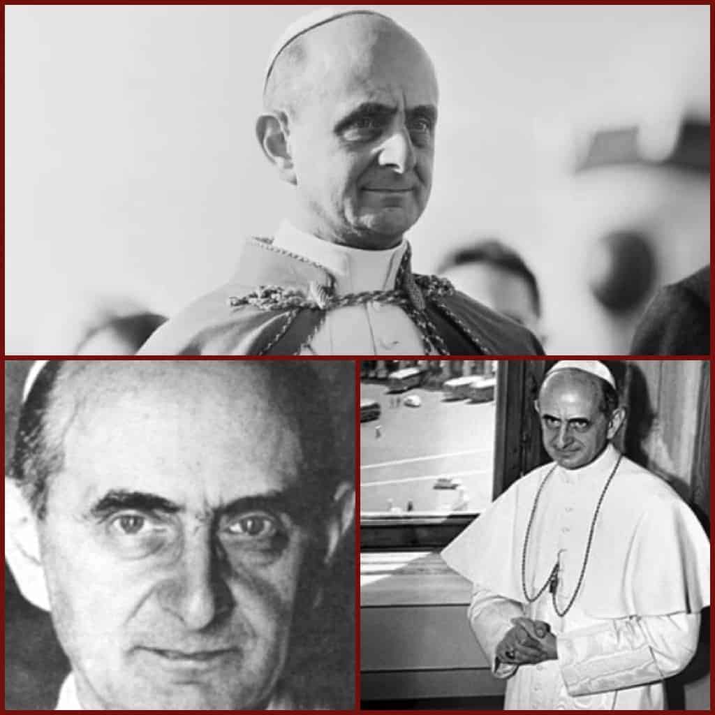Drei Fotos von Montini alias 'Paul VI.
