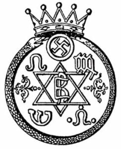 Von der Begründerin der Theosophie, Helena Blavatsky, selbst entworfenes Wappen
