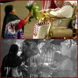 Ein heidnisches Ritual bei Messe unter Leitung von Karol Wojtyla