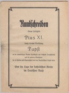 Hitlers Hass auf Christus: Rundschreiben 'Mit brennender Sorge' gegen die Nazis