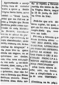 Das falsche Fatimagebet wurde in der Zeitung Folha Mineira, Ausgabe 4137, 24. Dezember 1960, veröffentlicht