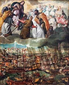 Die Schlacht von Lepanto 1571