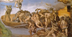 Religiöser Betrug oder Was ist Wahrheit: Jüngstes Gericht von Michelangelo