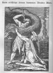 Kain erschlägt seinen frommen Bruder Abel